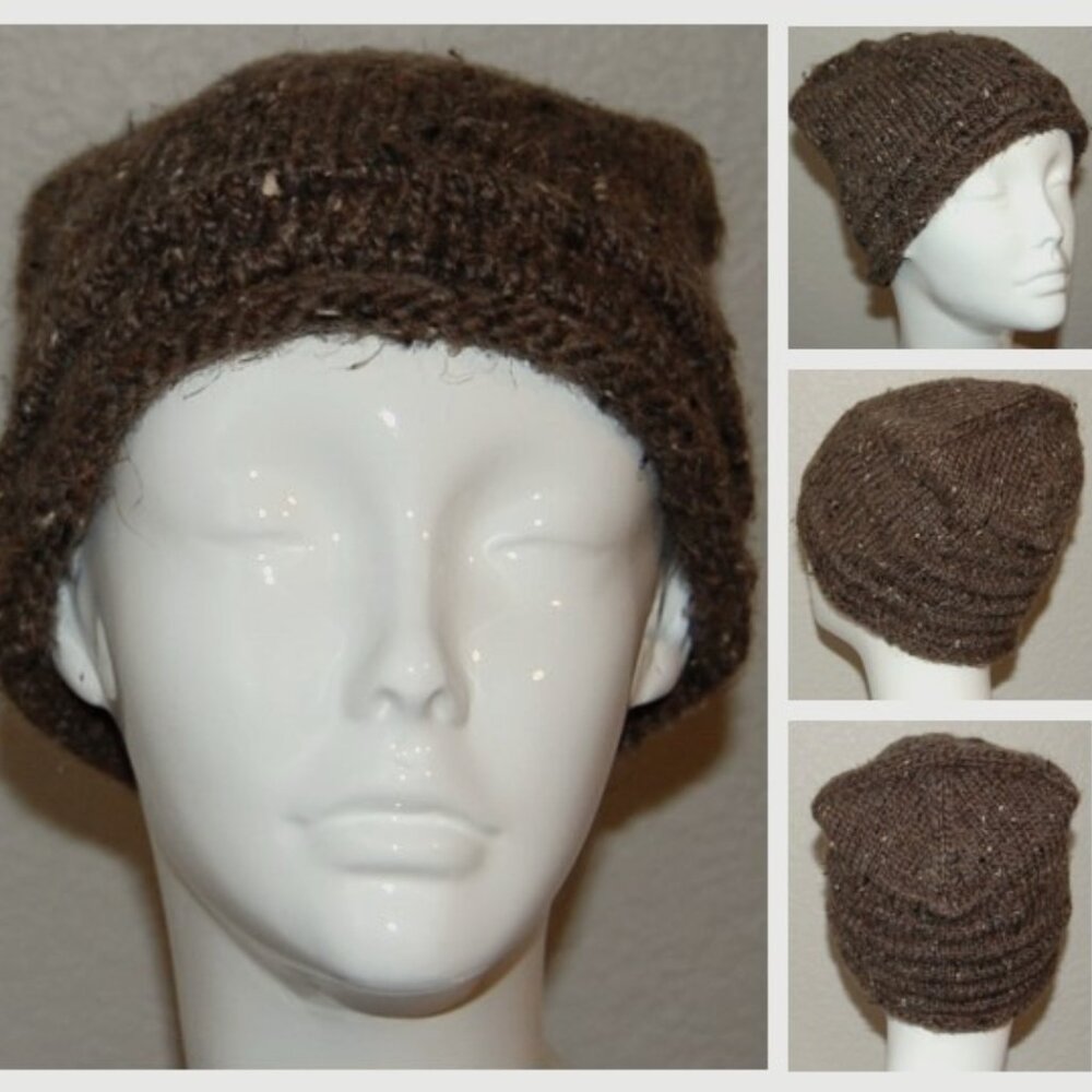 NEW Handmade Brown Heather Cap